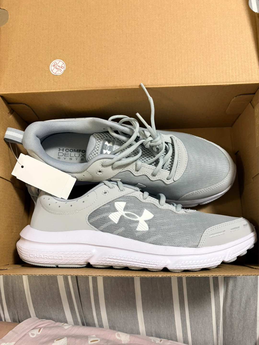 Under Armour Charged Assert 9 Running Shoes - Grey/White
