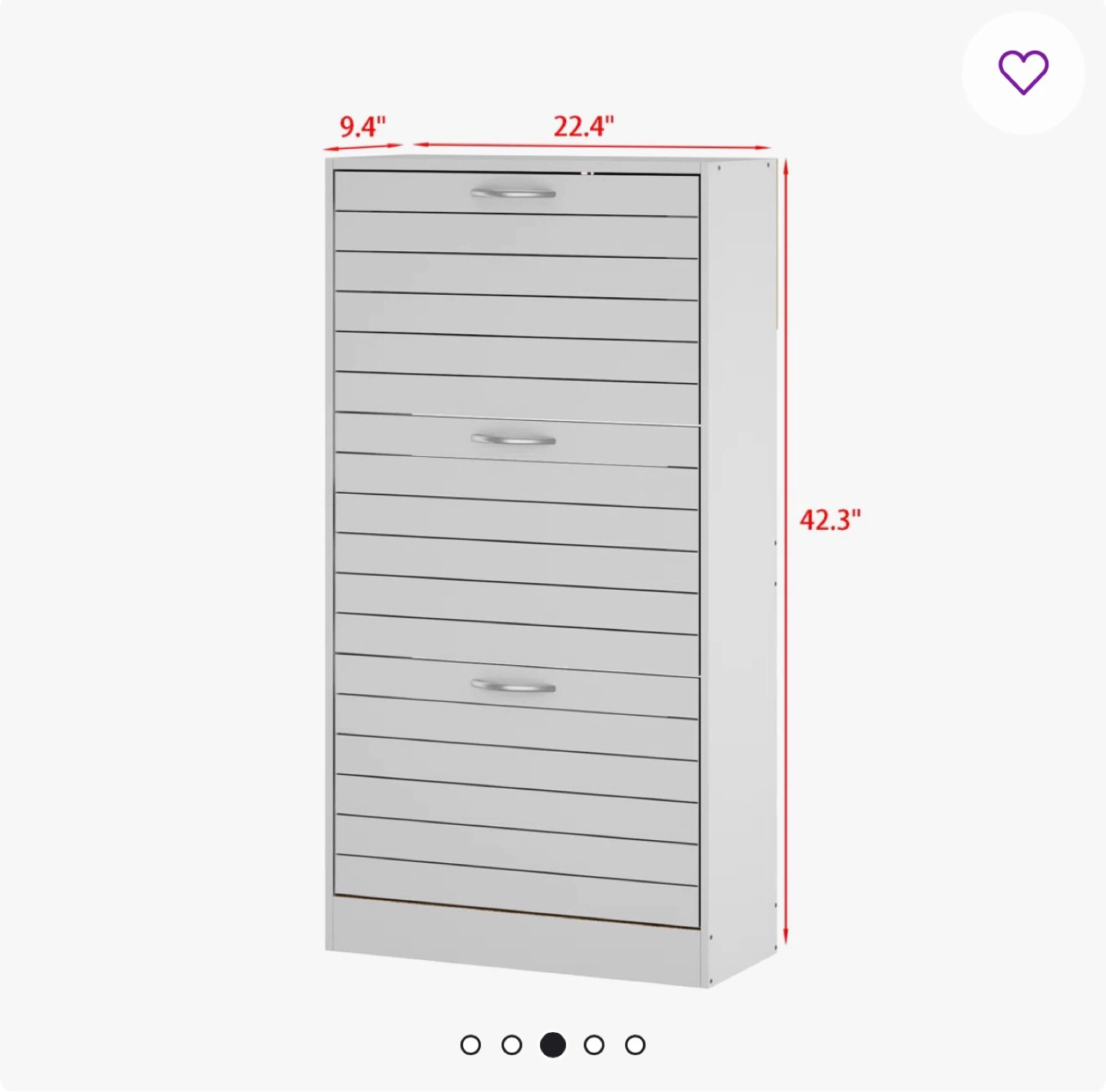 White 4-Tier Shoe Cabinet Storage Organizer - photo 4
