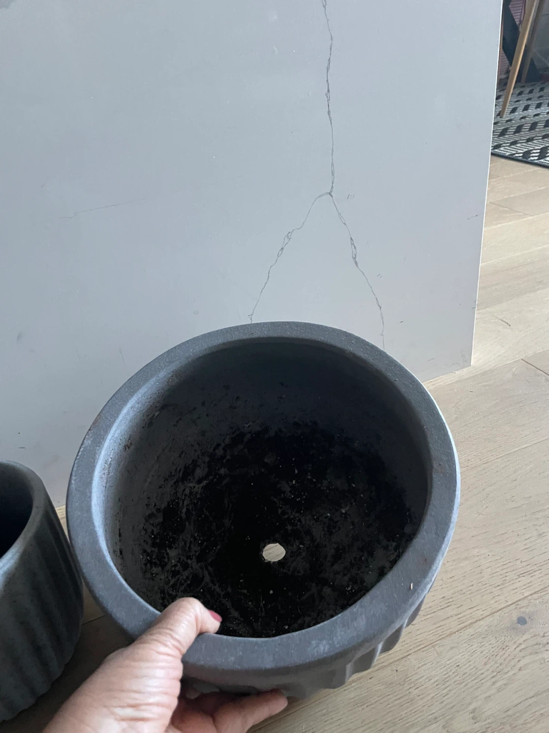 Round Cement Planter Pot - photo 2