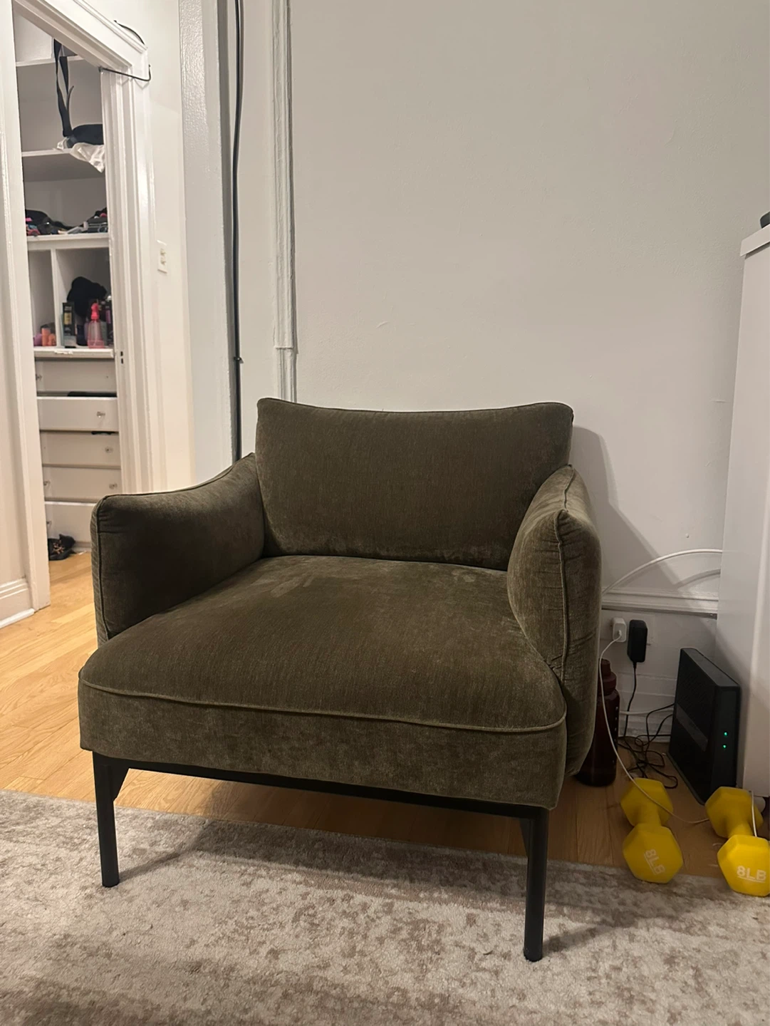 West Elm Penn Chair - Olive Green - photo 2