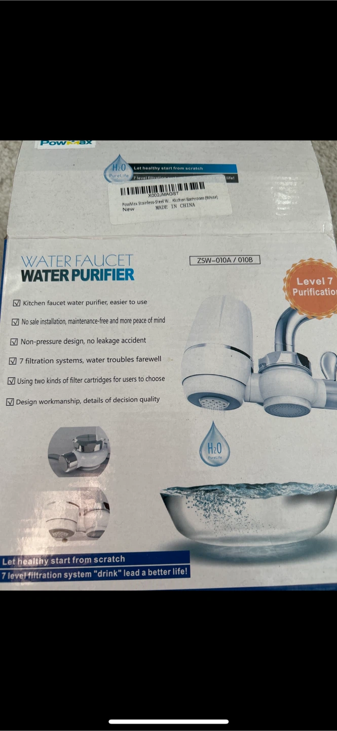 New PowMax Stainless Steel Water Faucet Purifier