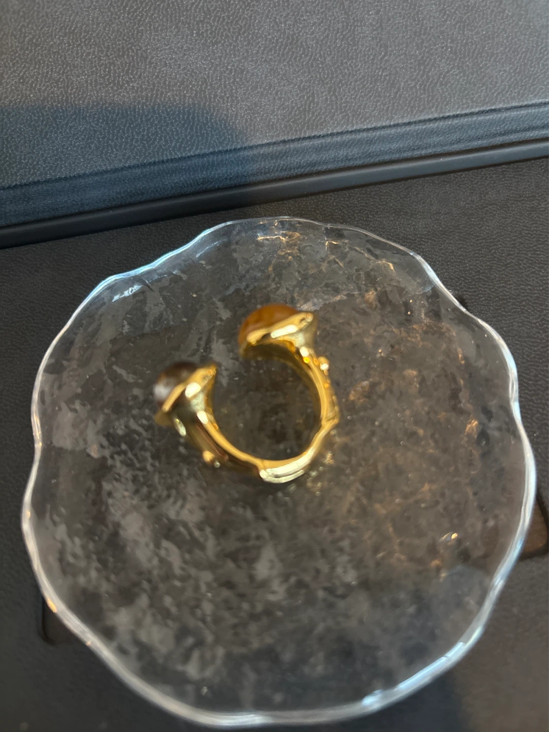 Ring with Amber and Tiger's Eye Stones - photo 3