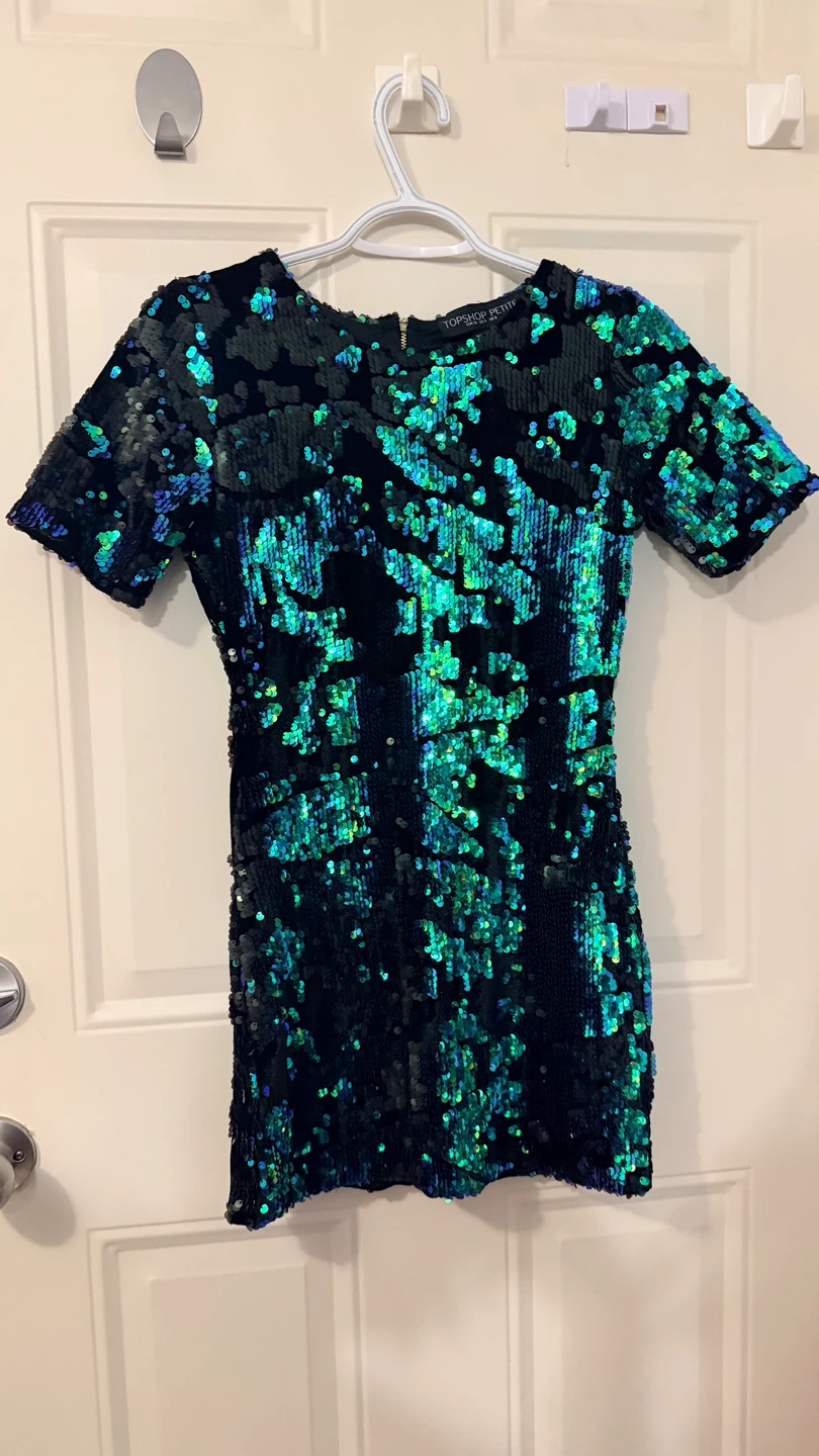 Topshop Petite Sequin Dress Size S/M