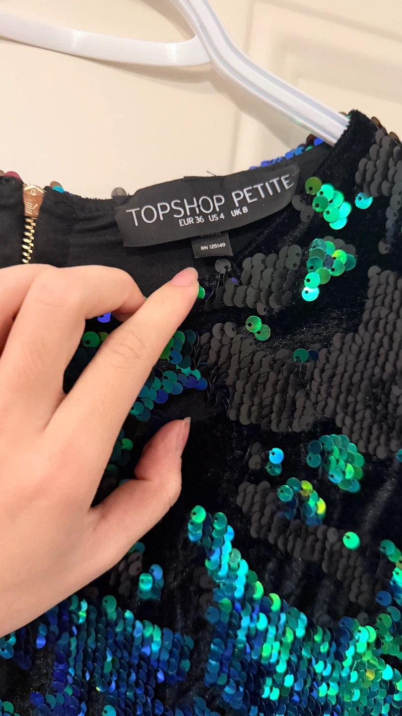 Topshop Petite Sequin Dress Size S/M - photo 3