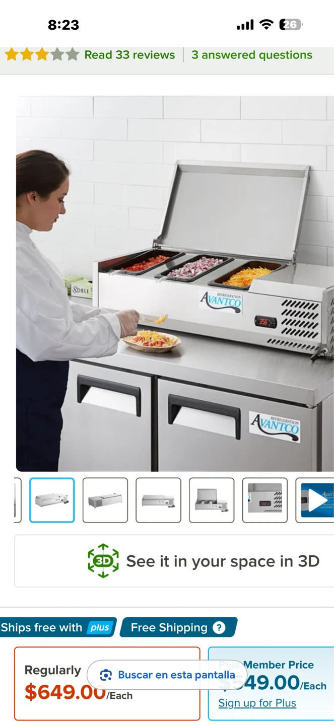 Avantco Refrigerated Pizza Prep Table - photo 3