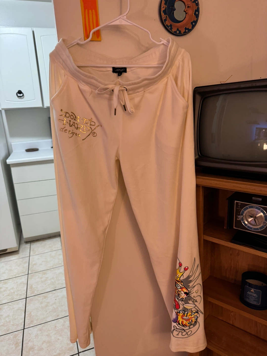 Ed Hardy Sweatpants - Cream - Size L - photo 5
