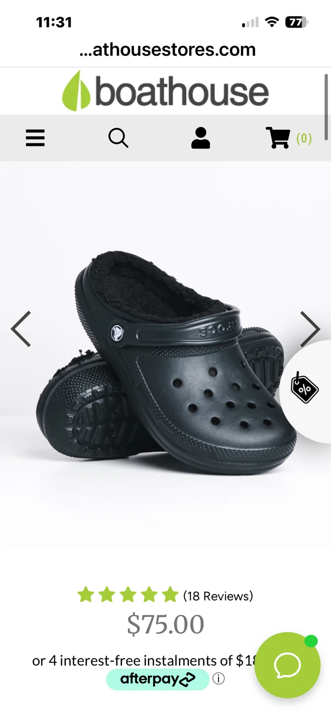 Black Crocs Lined Clogs