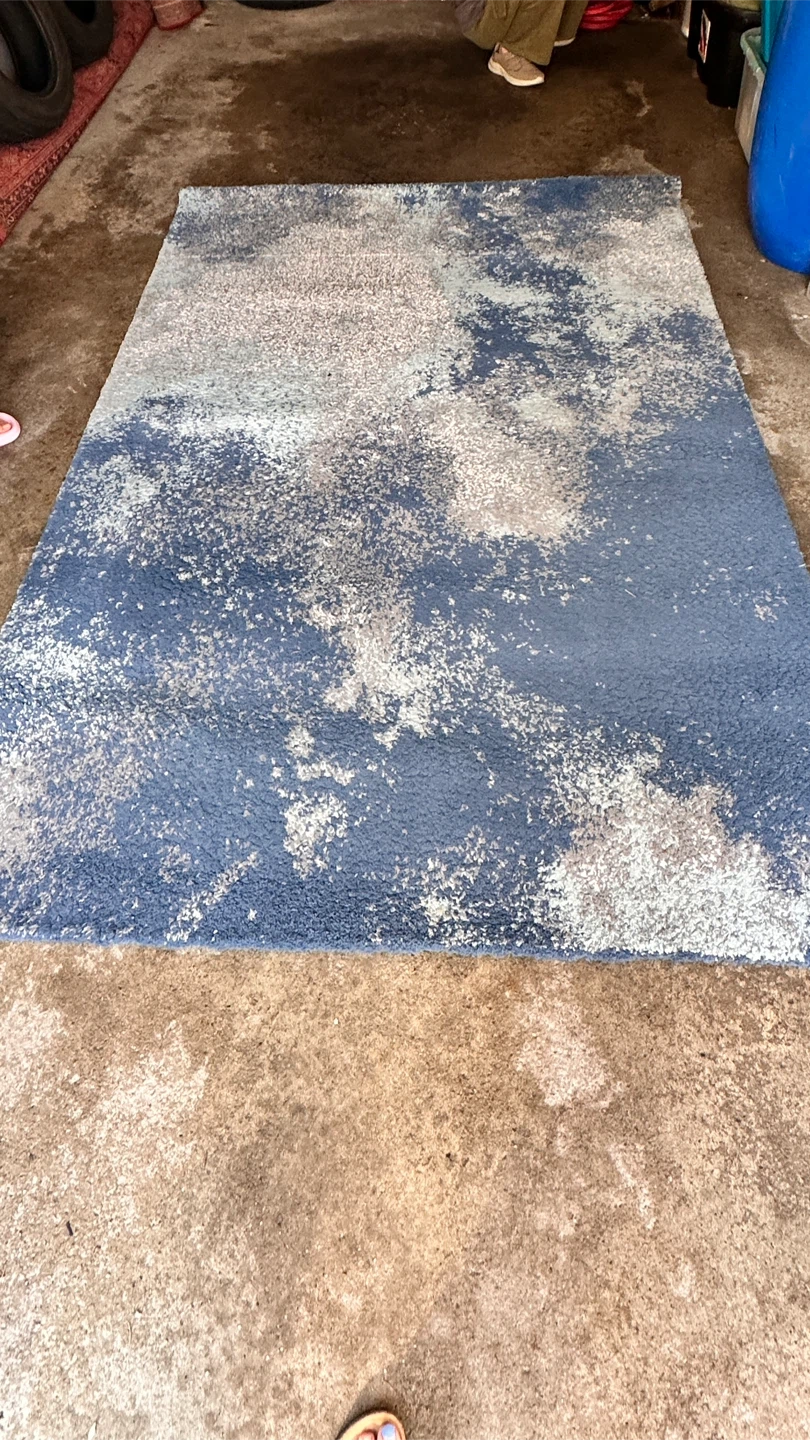 Modern Blue & Cream Area Rug – Soft Plush Feel – 160 x 235 cm - photo 4