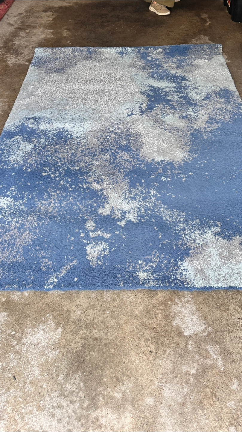 Modern Blue & Cream Area Rug – Soft Plush Feel – 160 x 235 cm - photo 3