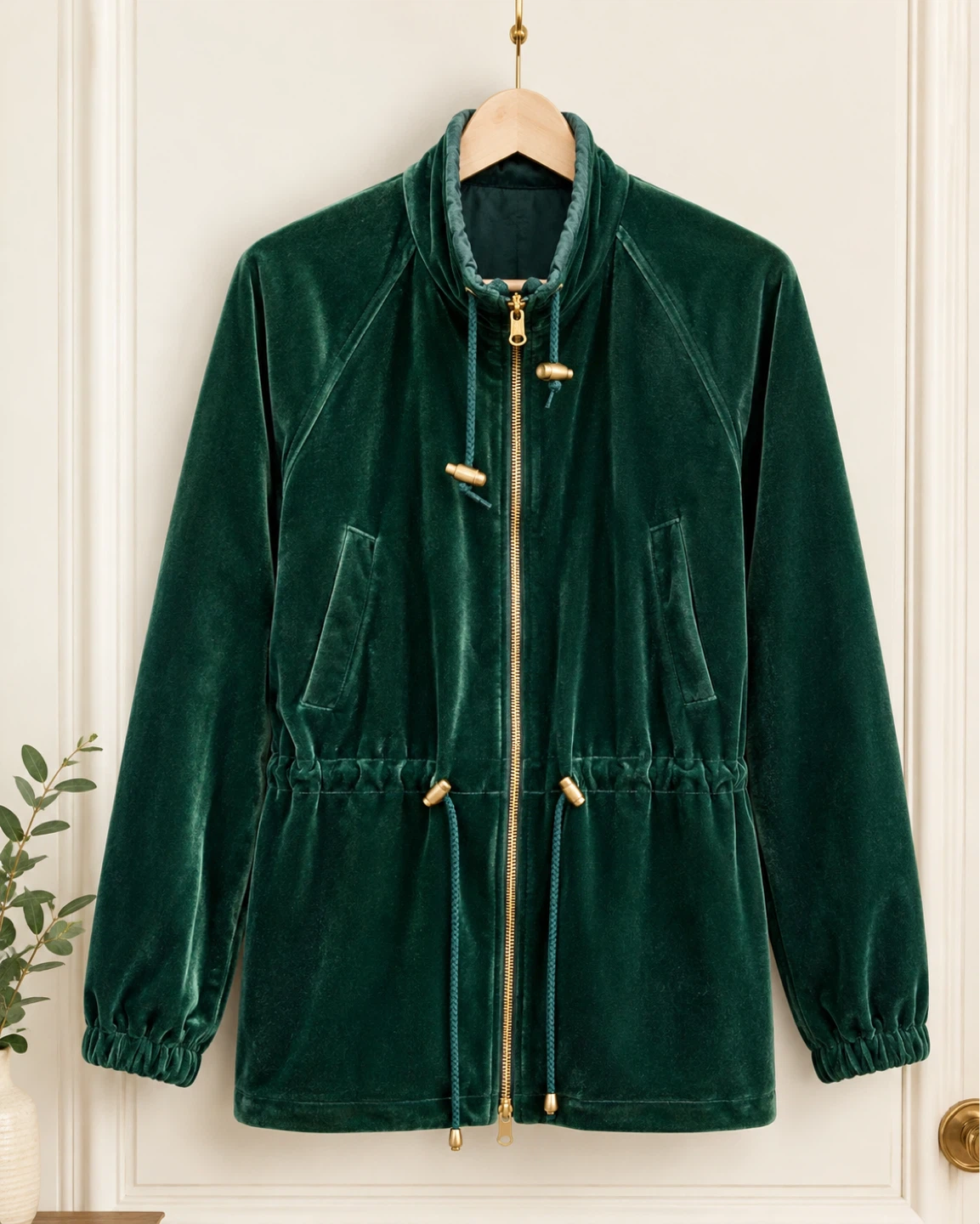 Emerald Velour Green Jacket