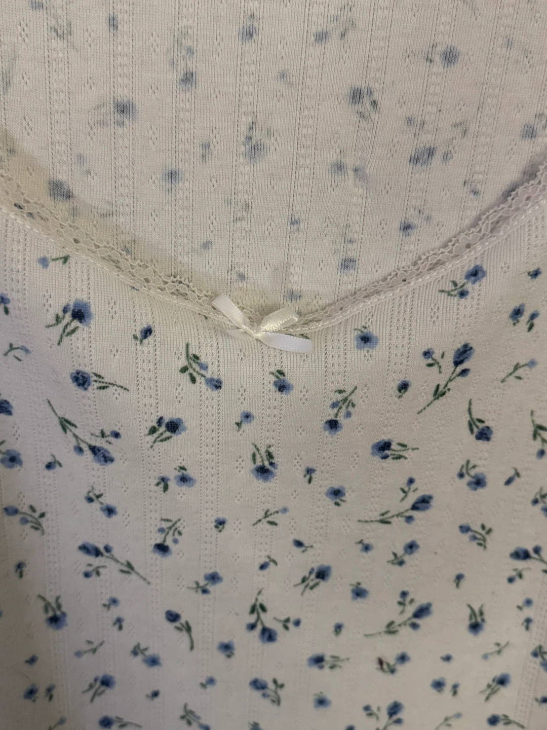H&M Divided White Floral Long Sleeve Top Size L - photo 3