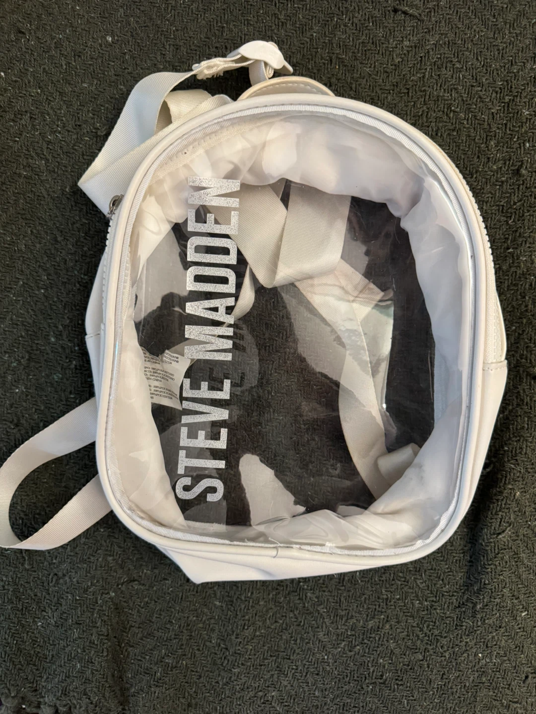 Steve Madden Clear Mini Backpack White
