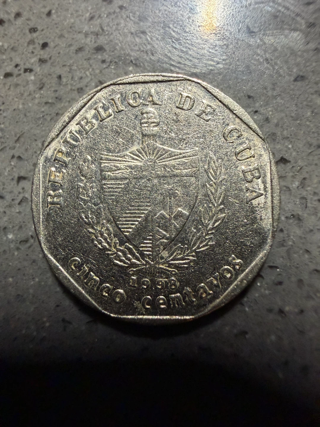 Cuba 5 Centavos Coin 1998 - photo 2