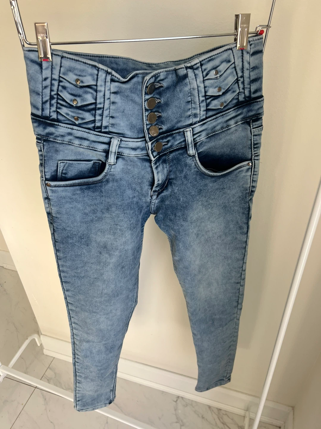Treep High-Waisted Acid Wash Skinny Jeans - photo 2