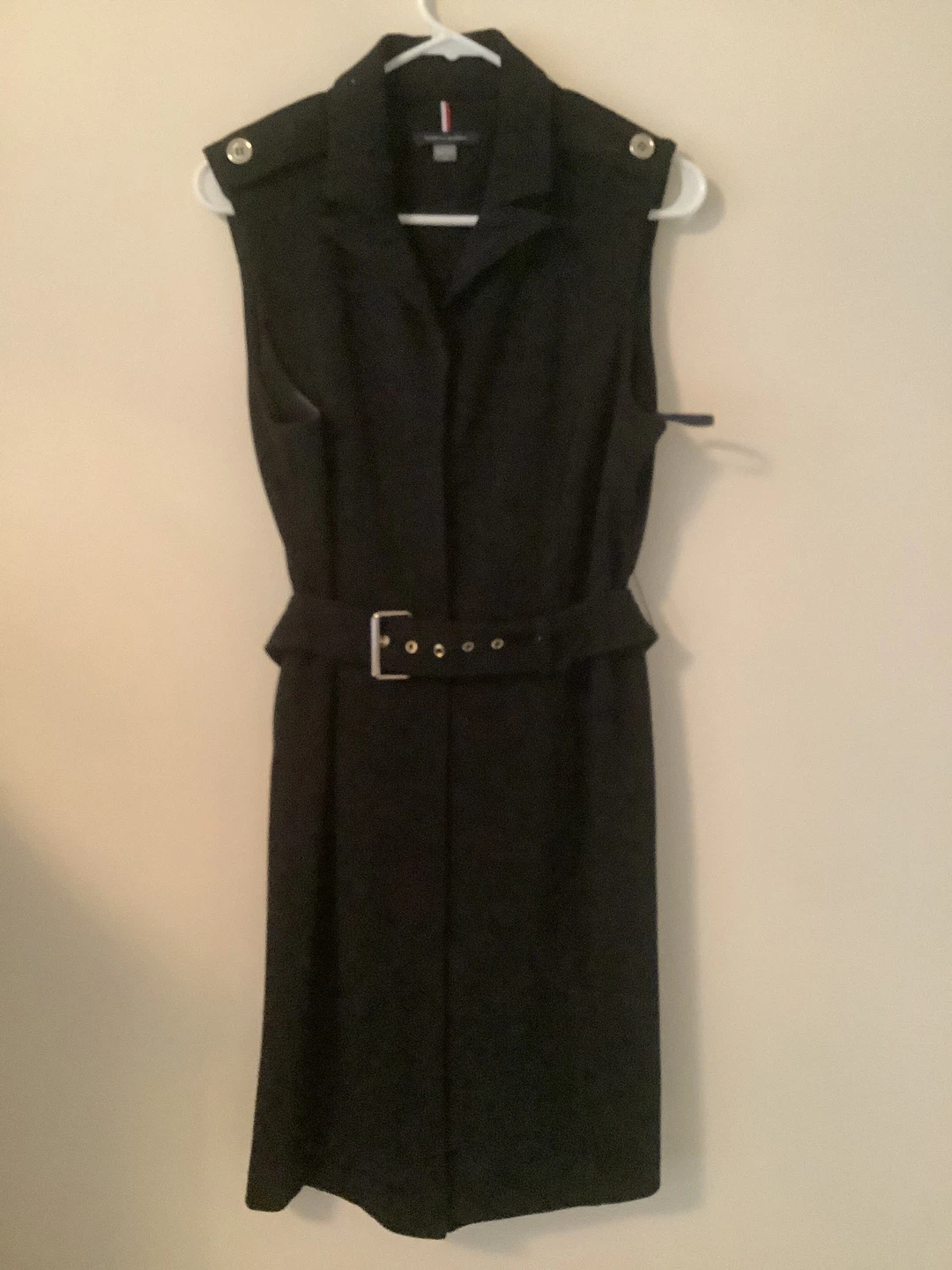 Tommy Hilfiger Black Sleeveless Belted Vest Dress - photo 2