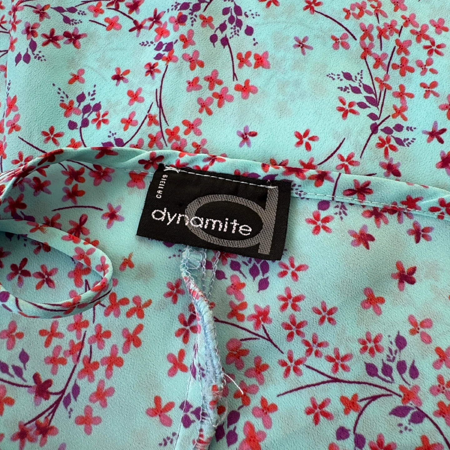 Dynamite Y2K blue floral slip dress fits S/M - photo 2