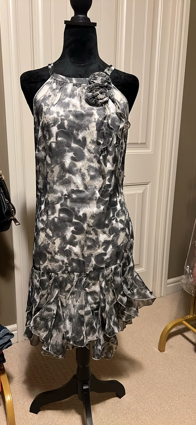 Women's Halter Neck Ruffle Dress - photo 2