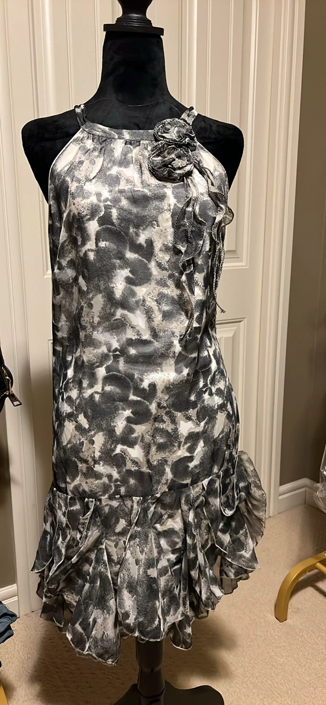 Women's Halter Neck Ruffle Dress
