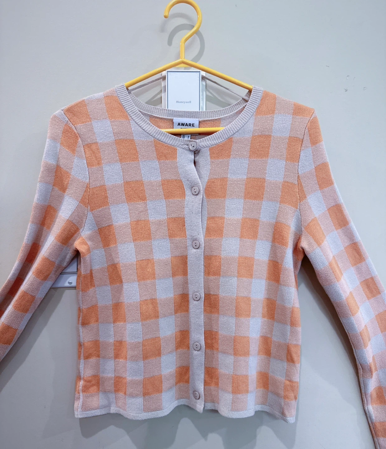 Aware Plaid Button-Up Cardigan - Size Small