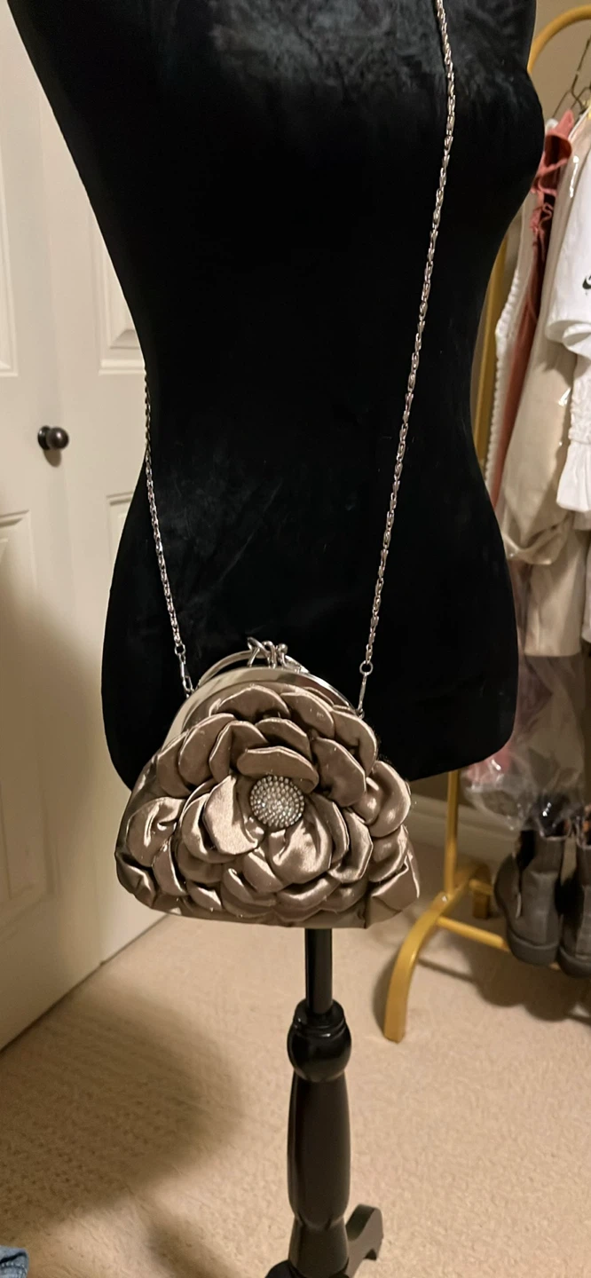 Embellished Satin Evening Clutch Bag - photo 2