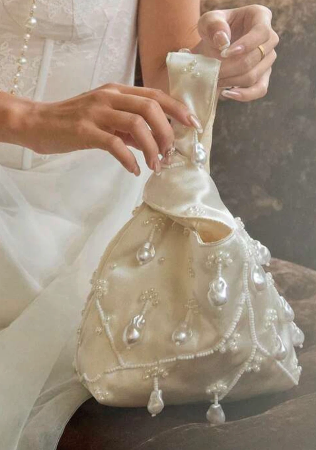 Pearl clutch / purse