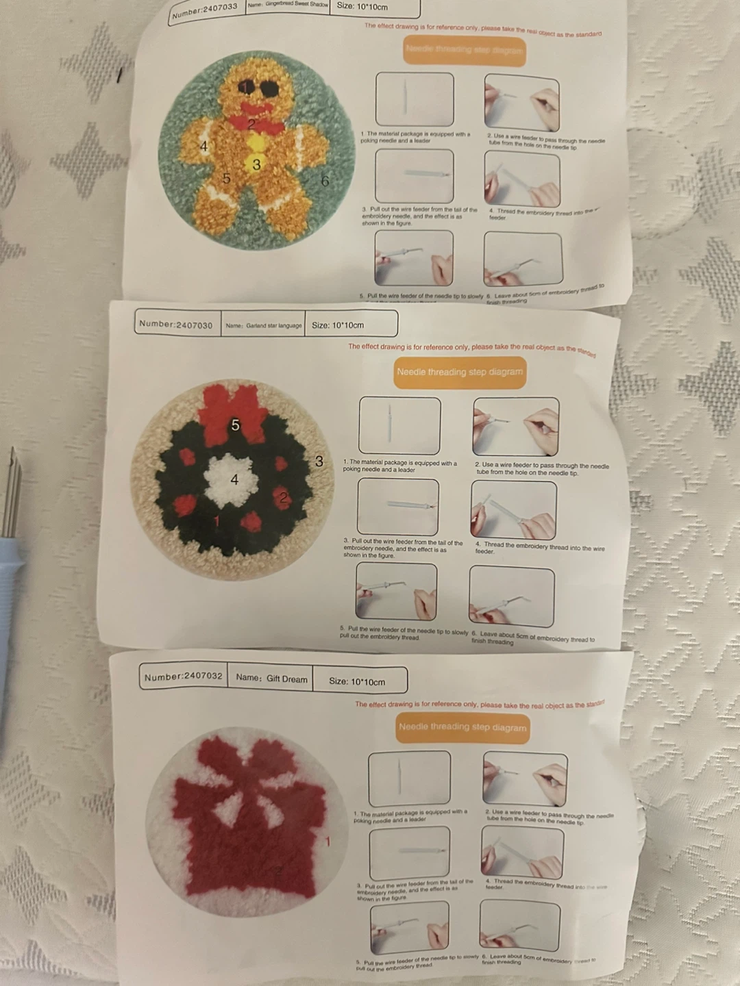 Punch Needle Craft Kit - Christmas Designs