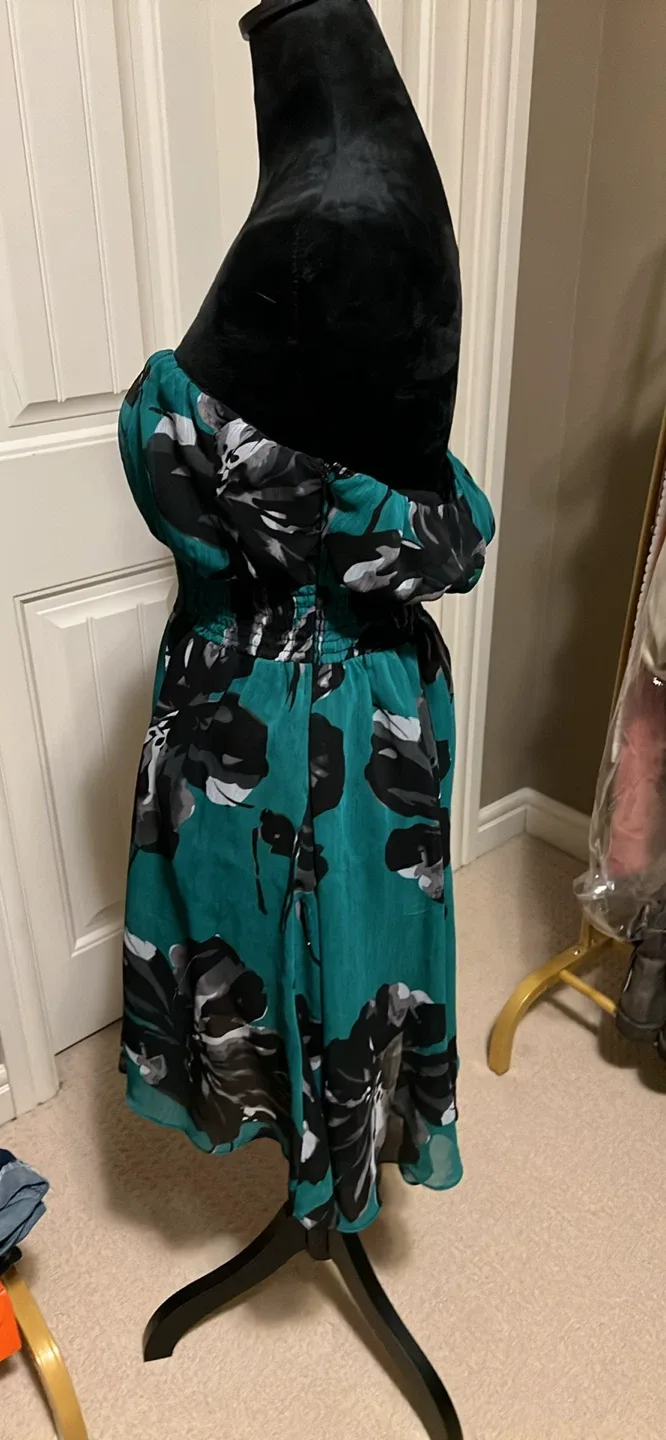 Strapless Floral Dress - photo 2
