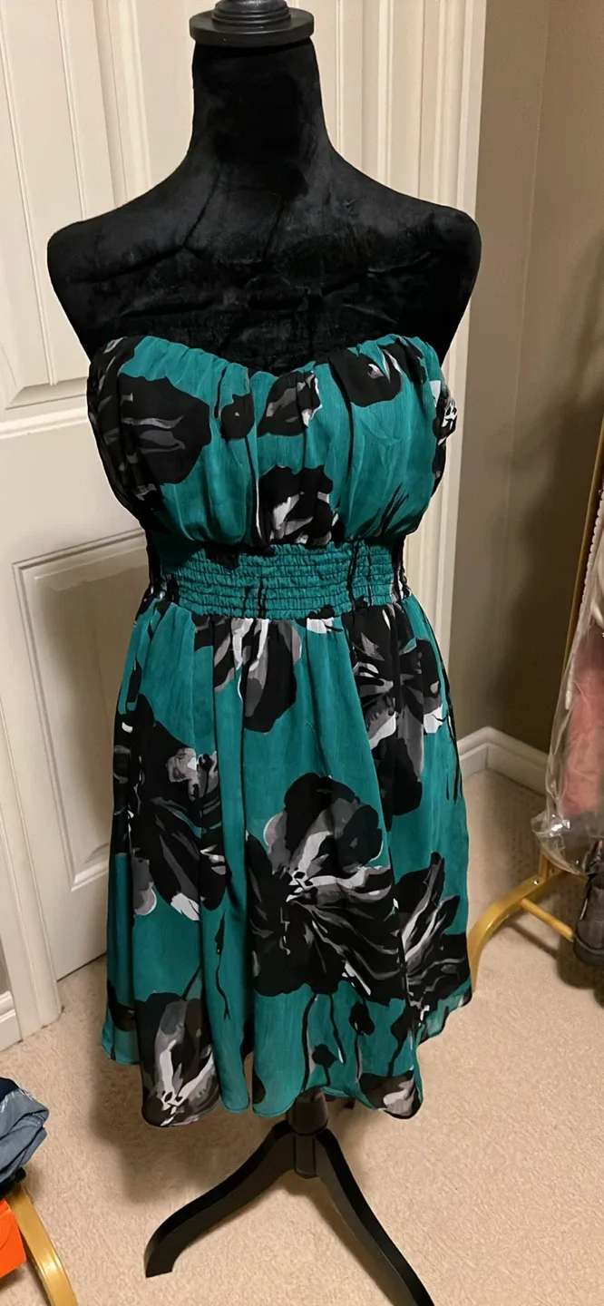 Strapless Floral Dress - photo 3