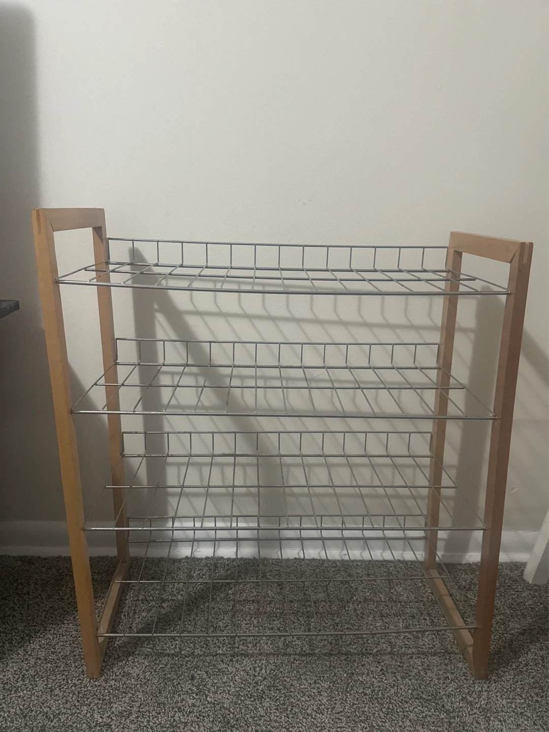 Wooden Shoe Rack - 4 Tier