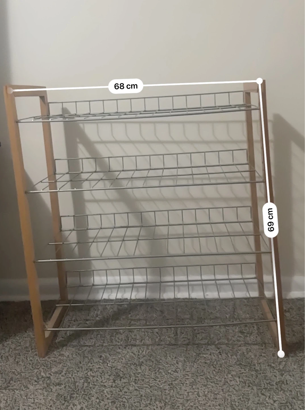 Wooden Shoe Rack - 4 Tier - photo 3