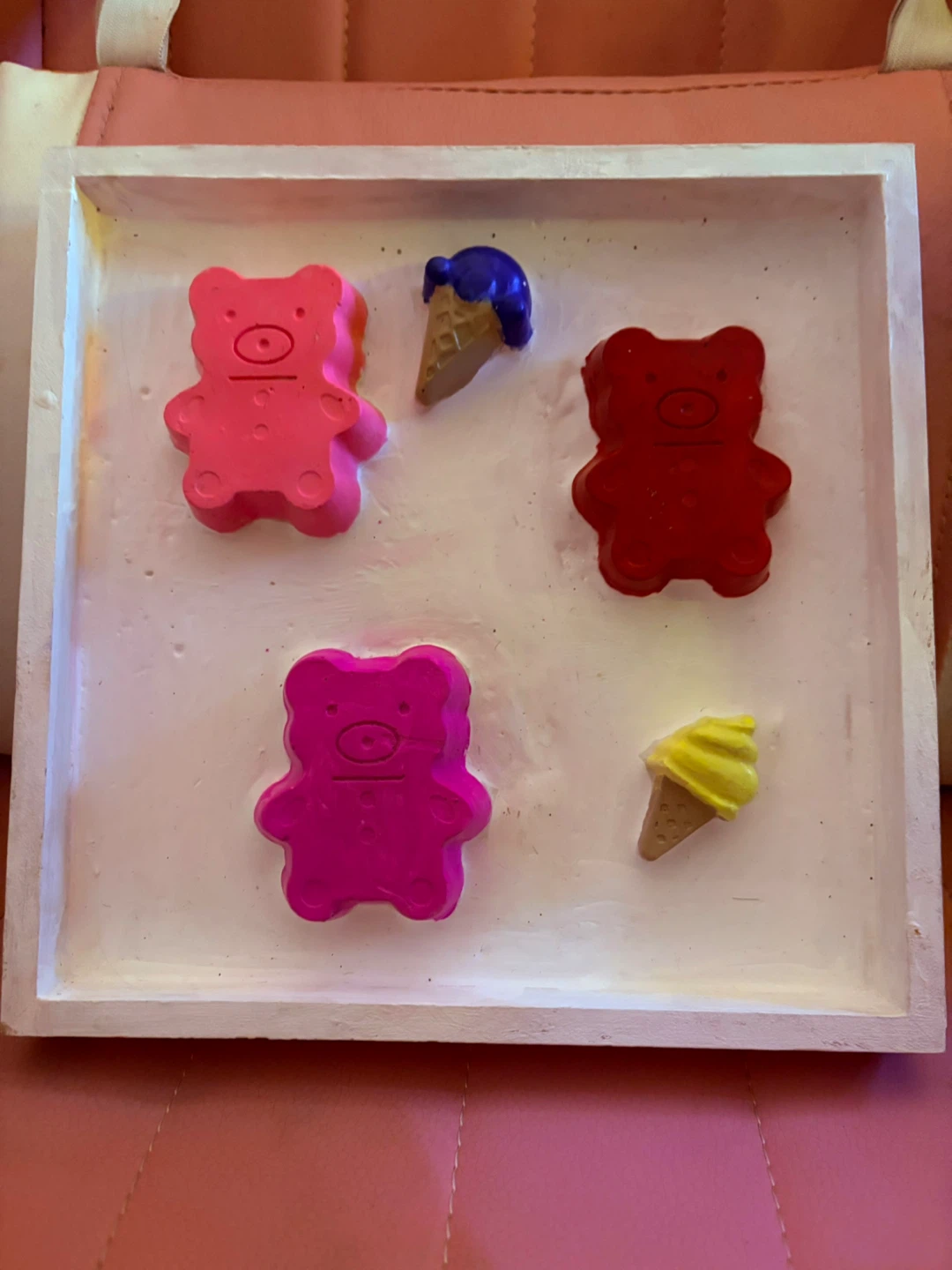 Handmade Gummy Bear & Icecream in a shadow box - photo 2