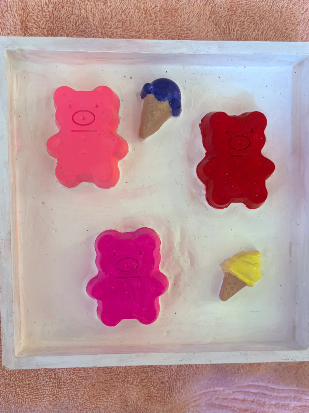 Handmade Gummy Bear & Icecream in a shadow box