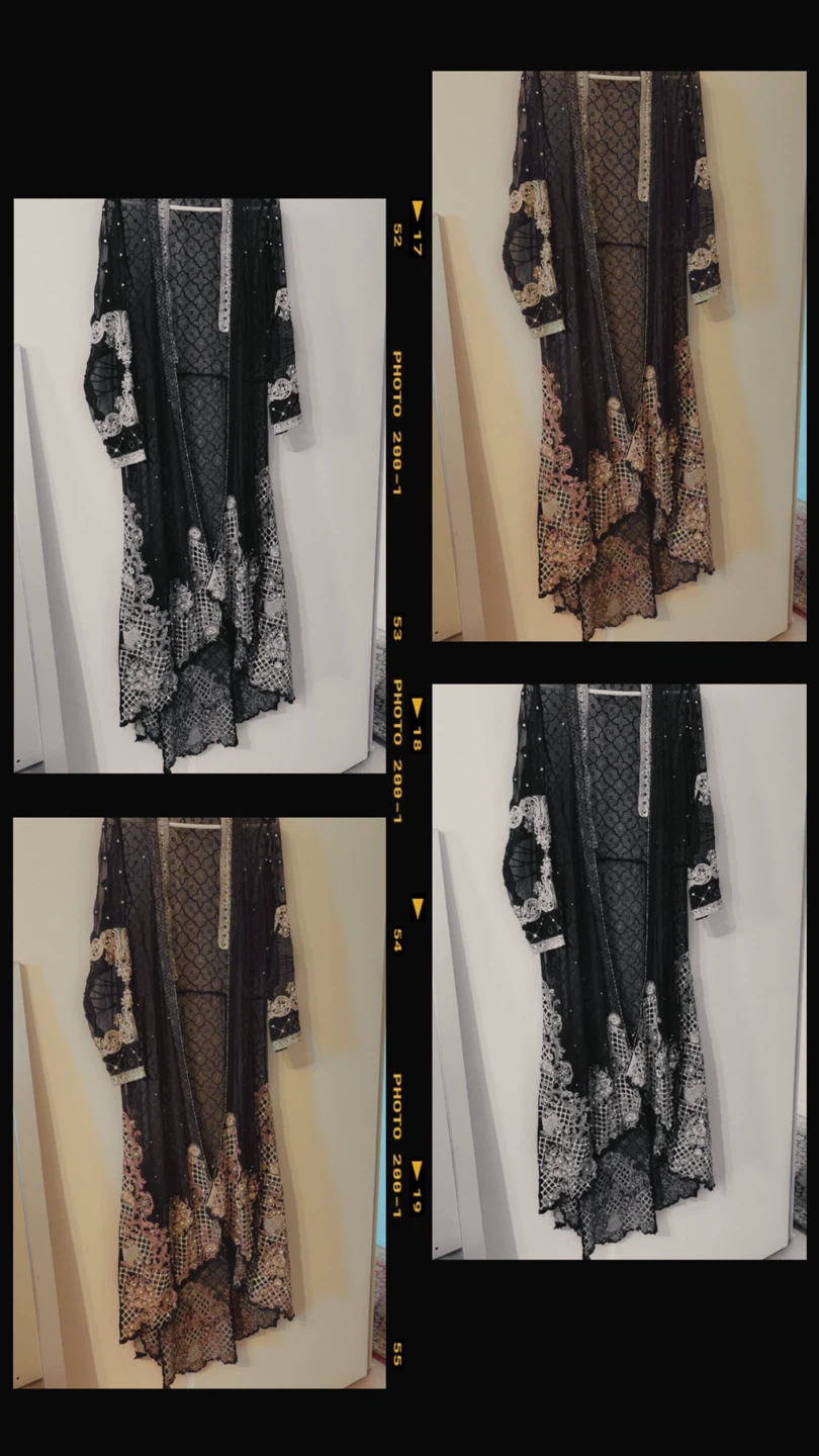Black Sheer Embroidered Kimono Style Jacket