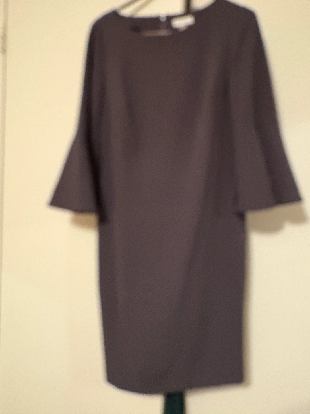 Calvin Klein Women's Bell Sleeve Sheath Dress Size 12 Charcoal - photo 3