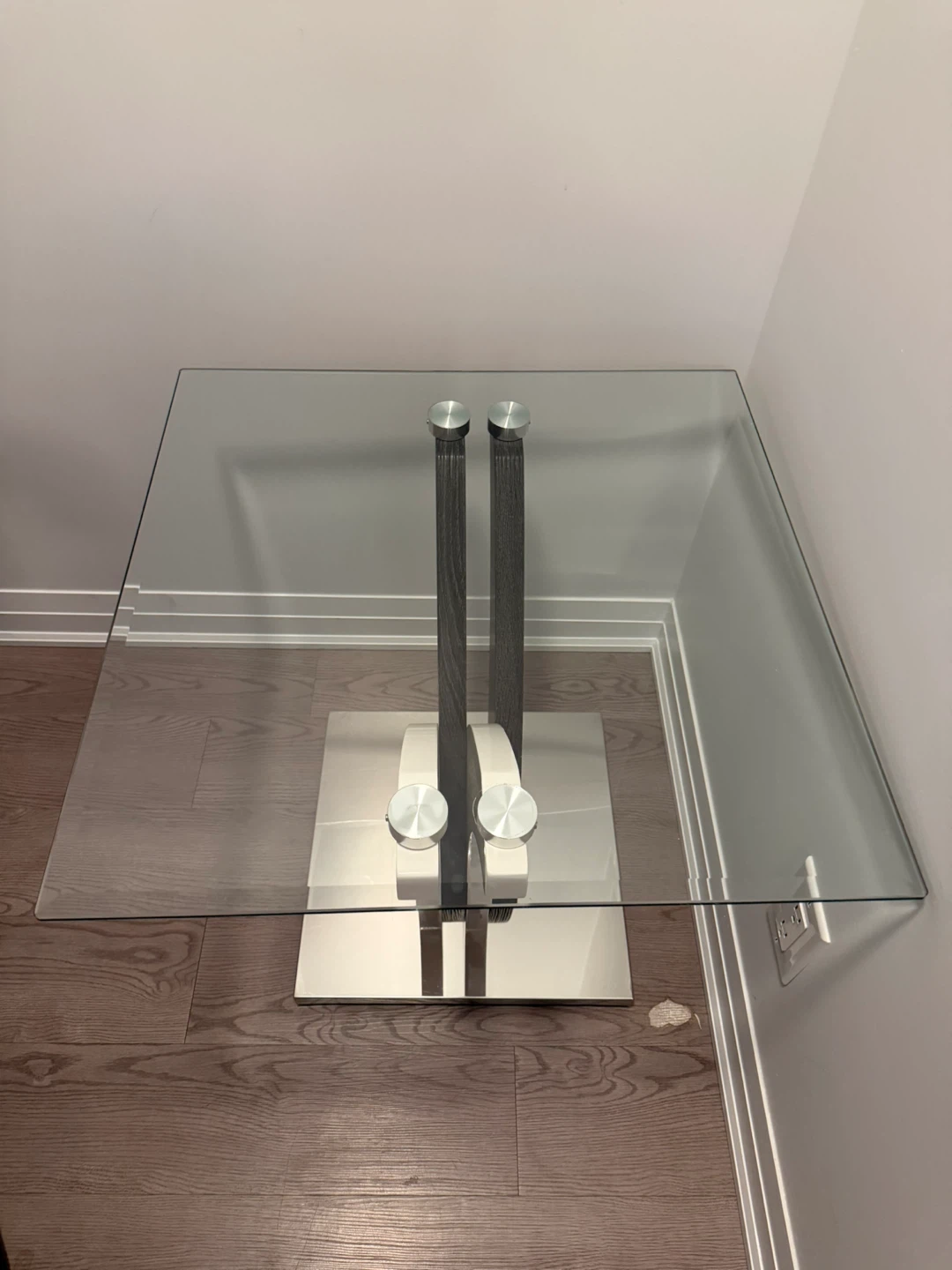 Glass Coffee Table with Modern Base - photo 2