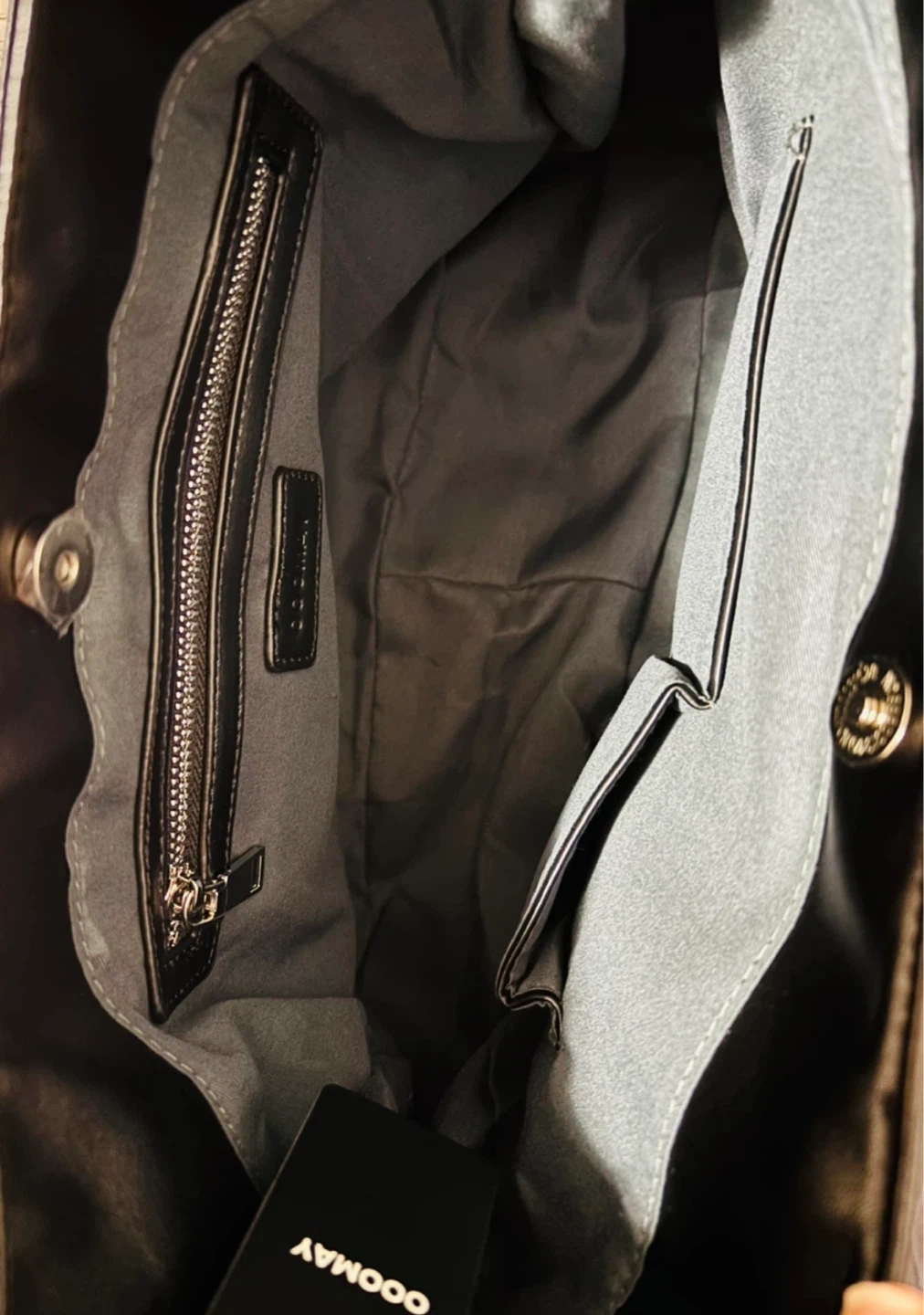 The Maya Bag - OOOMAY Black Leather Shoulder Bag - photo 3