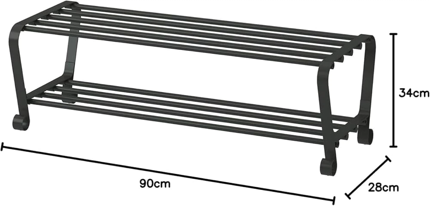 IKEA Portis shoe rack in black metal - photo 4