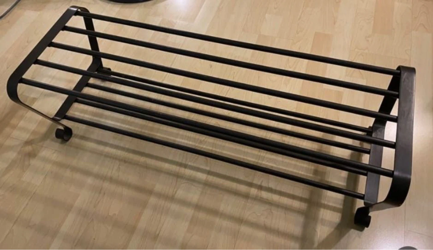 IKEA Portis shoe rack in black metal - photo 2