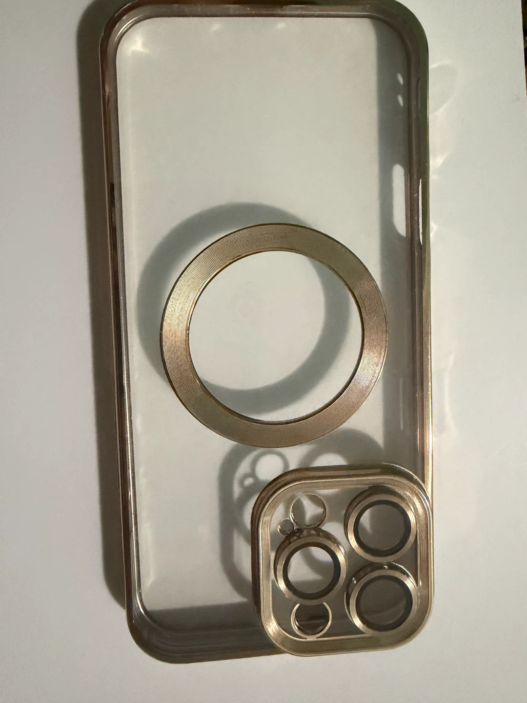 Gold Phone Case with Camera Protector and Ring Holder