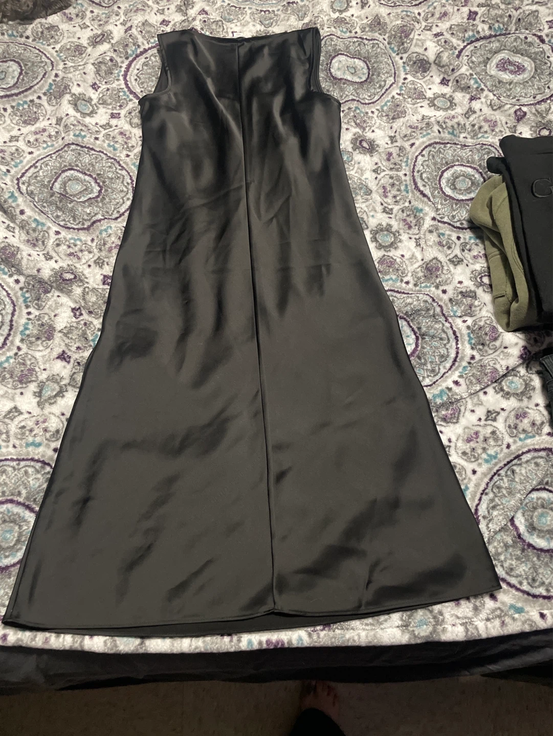 Black Satin Midi Dress - photo 2