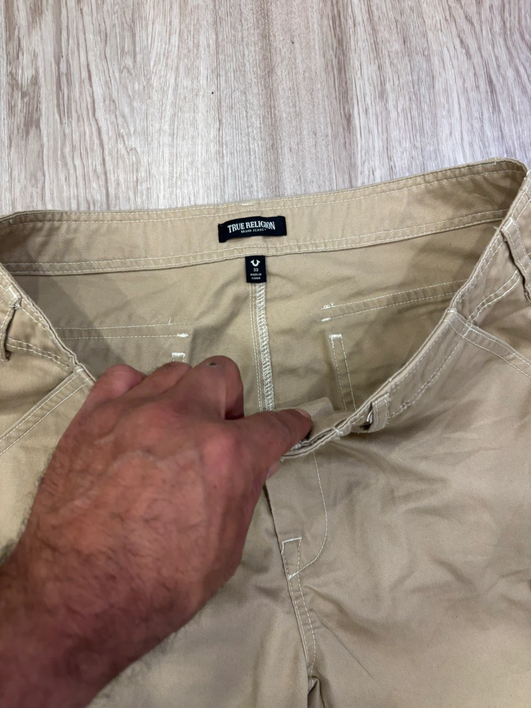 True Religion Cargo Pants Tan size 33x31 - photo 3