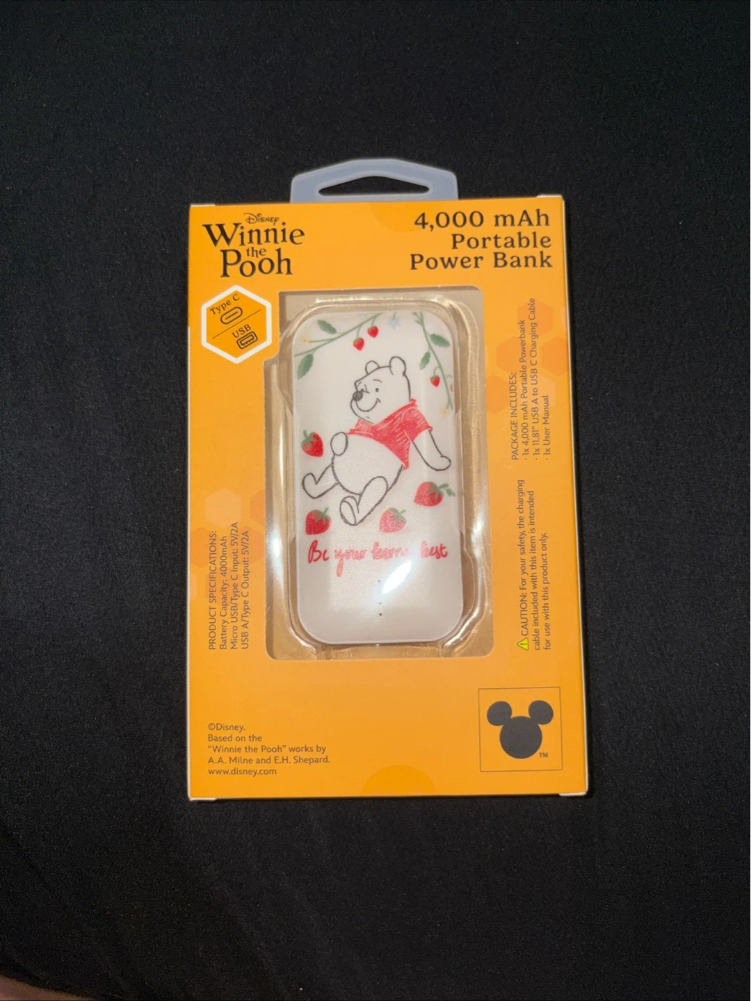 Disney Winnie the Pooh 4000 mAh Portable Power Bank