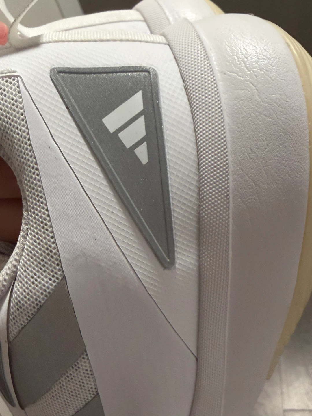 Adidas White Silver Athletic Shoes - photo 3