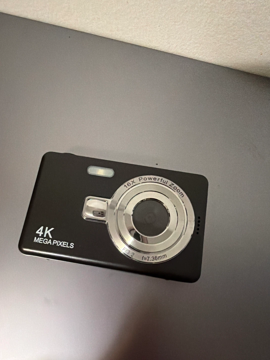 Black 4K Digital Camera with 16x Zoom