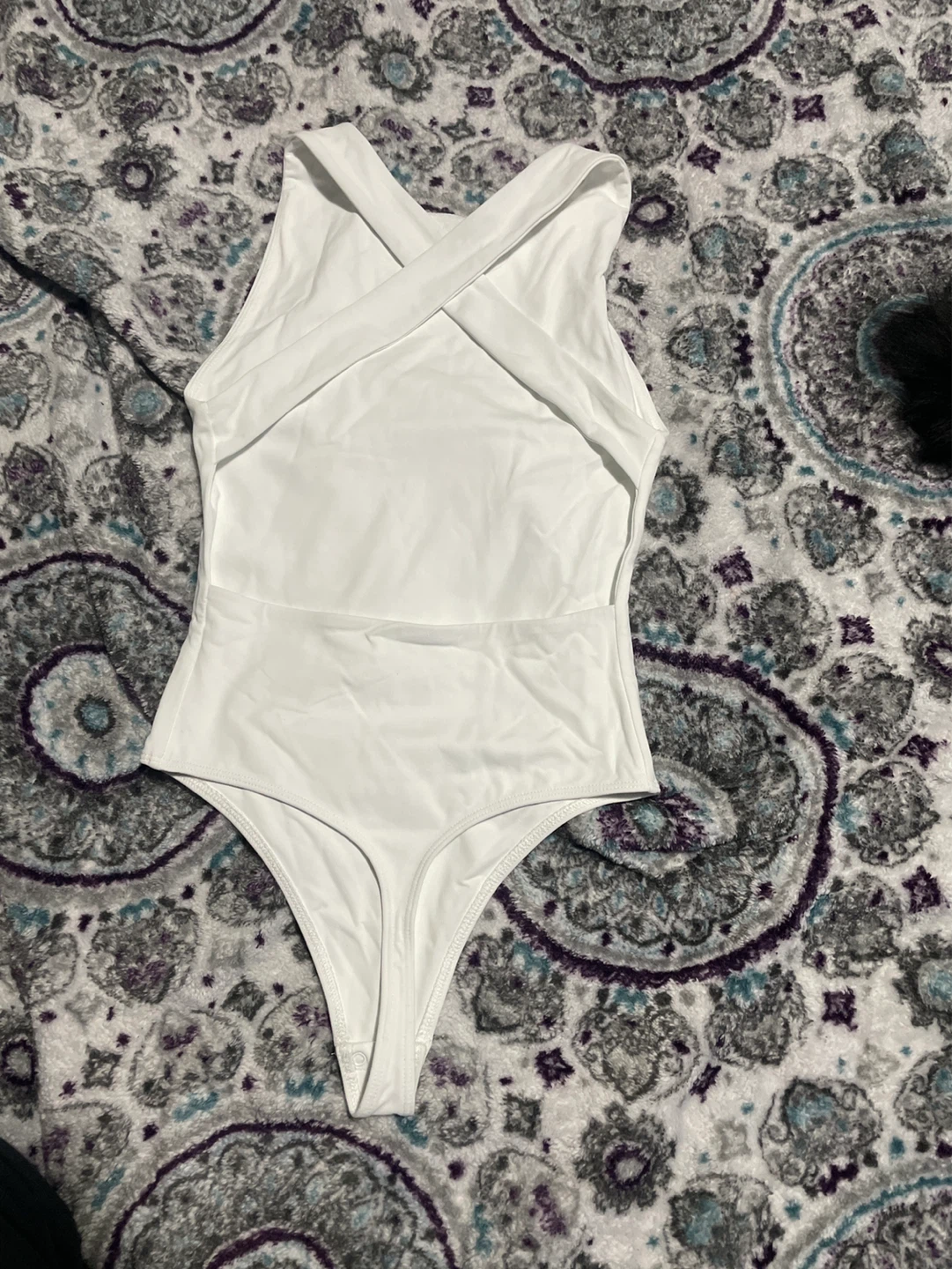 Aritzia Contour White Halter Bodysuit XS - photo 2