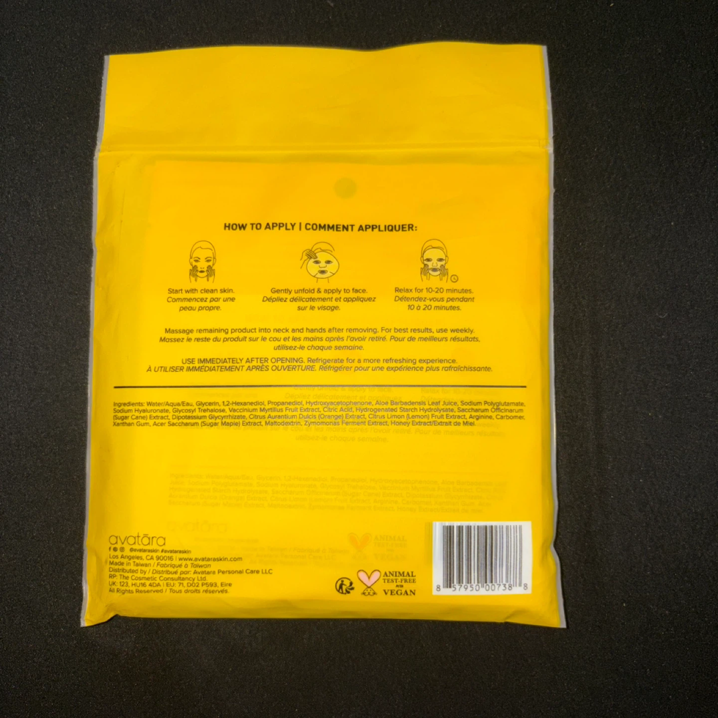 Avatara Bee My Honey Nourishing Face Masks (5 ct.) - photo 3