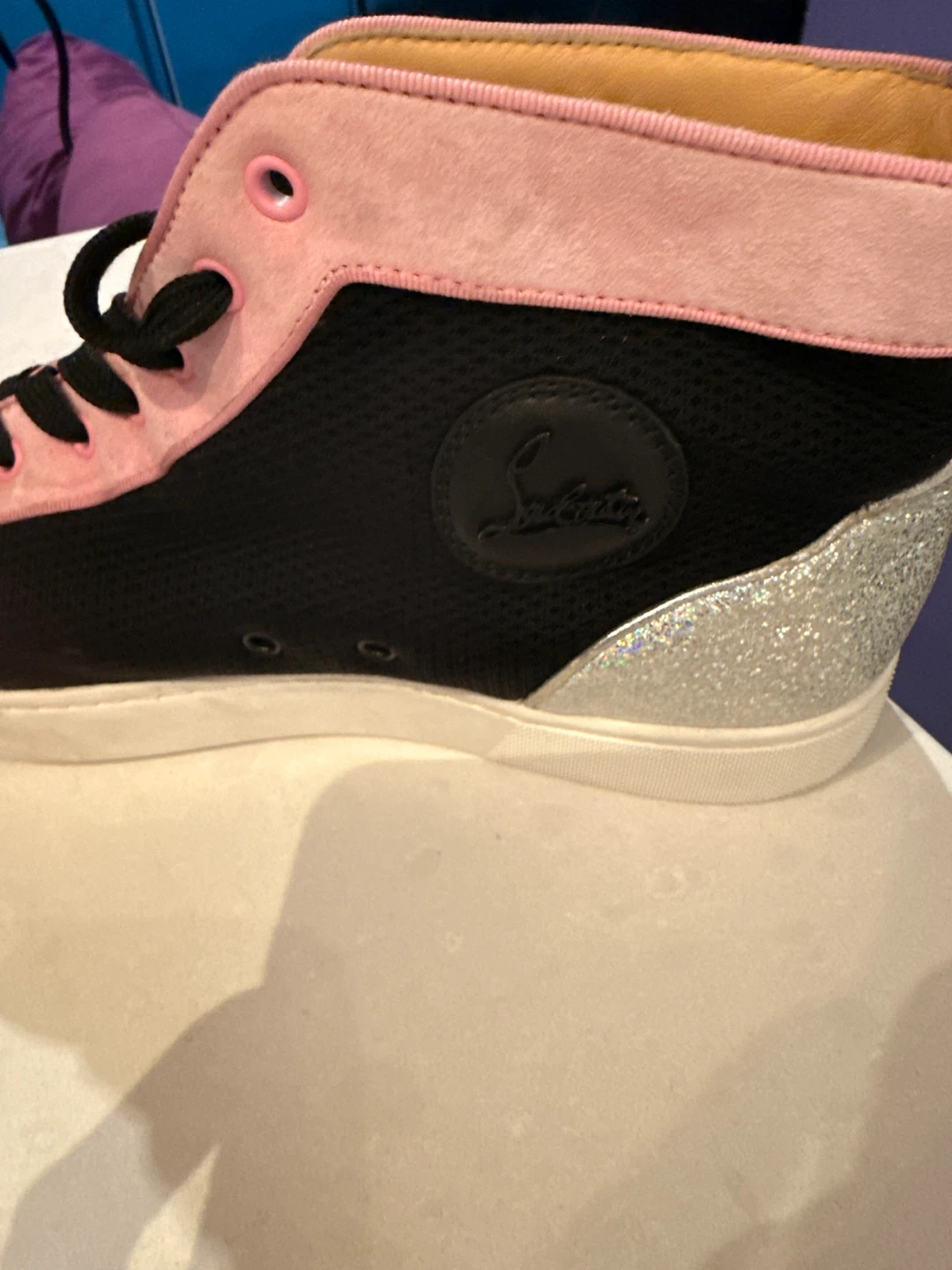 Christian Louboutin High-Top Sneakers - Pink/Black - photo 2