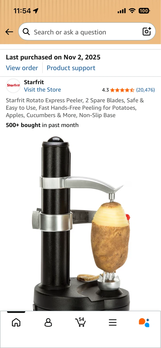 Starfrit Rotato Express Peeler with 2 Spare Blades