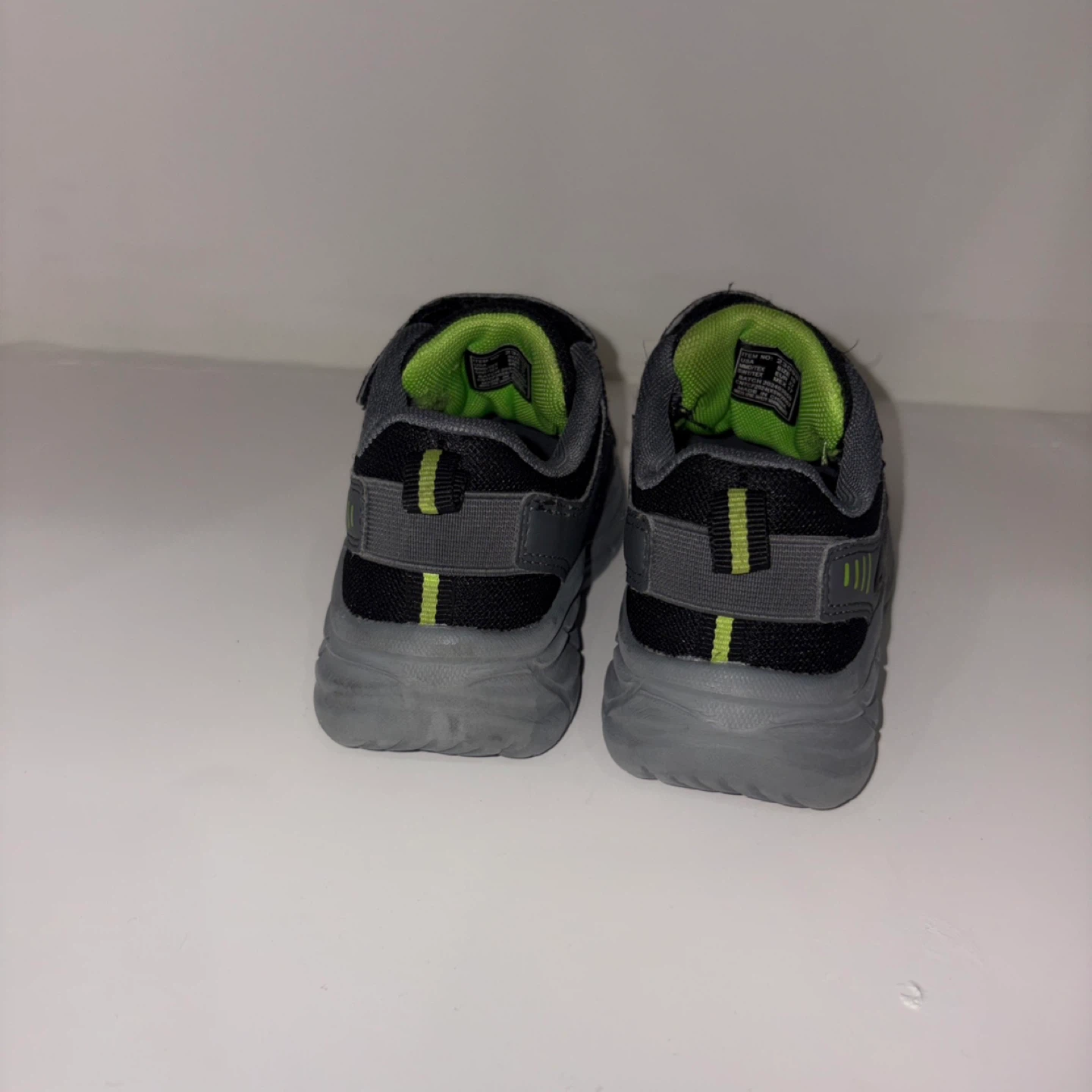 Geers Kids Sneakers - Gray/Black/Lime size 10 - photo 5