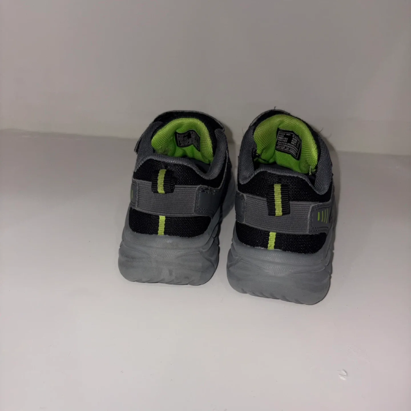 Geers Kids Sneakers - Gray/Black/Lime size 10 - photo 5